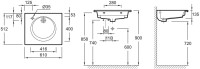 Мебельная раковина Jacob Delafon Odeon Rive Gauche EXBA112-Z-00 60 см