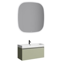 Мебель для ванной комнаты Aqwella Pure 100 шалфей зелёный