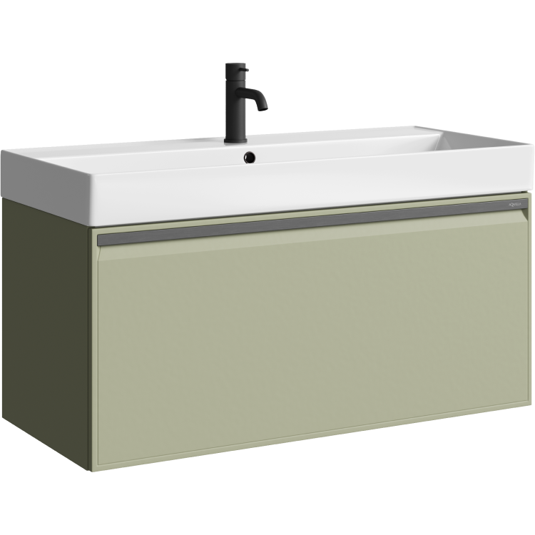 Мебель для ванной комнаты Aqwella Pure 100 шалфей зелёный