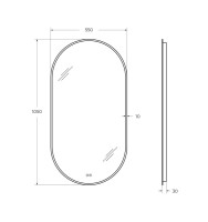 Зеркало Cezares Ellisse 55 с подсветкой Зеркало Cezares Ellisse 55 с подсветкой