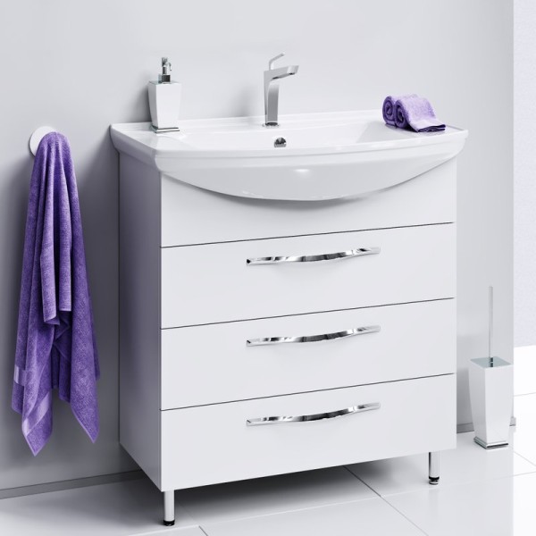 Тумба под раковину Aqwella Allegro 75 с 3 ящиками