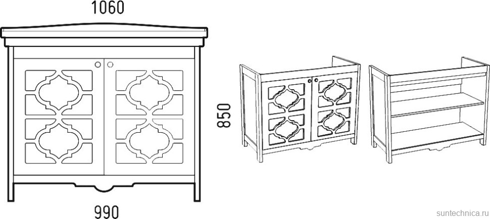 Мебель для ванной комнаты Corozo Манойр 105