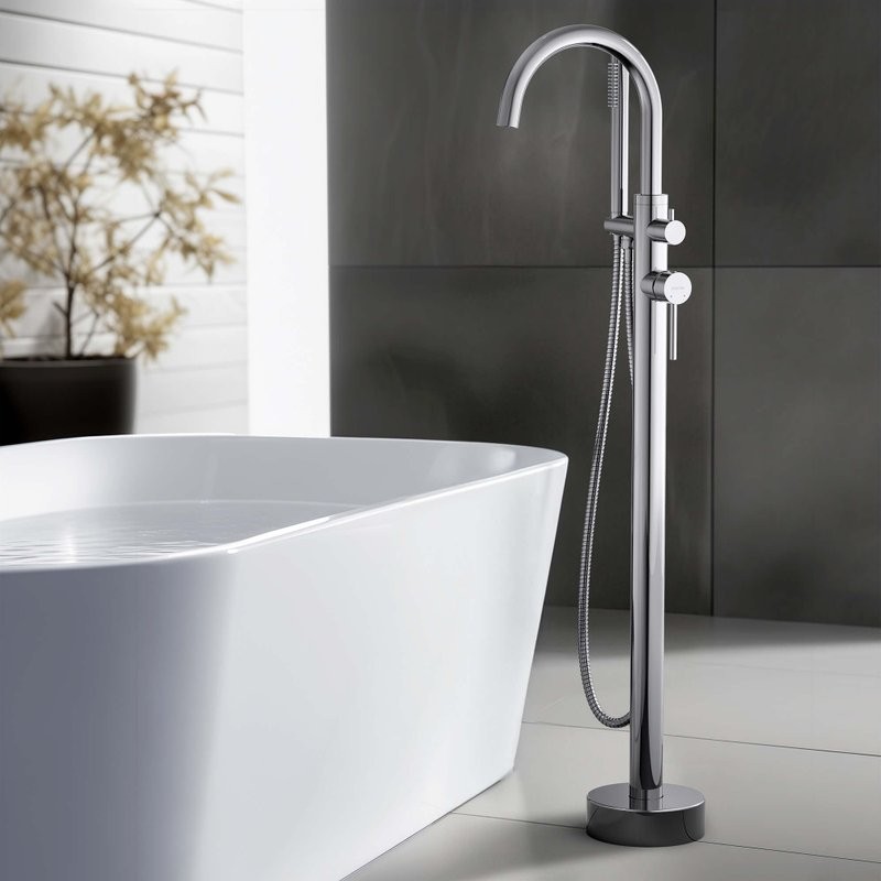 Напольный смеситель для ванны с душем AQUATEK Европа AQ1345CR хром