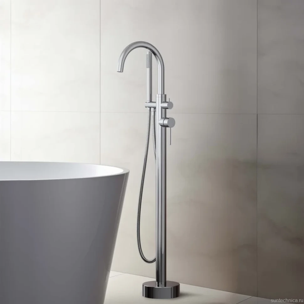 Напольный смеситель для ванны с душем AQUATEK Европа AQ1345CR хром