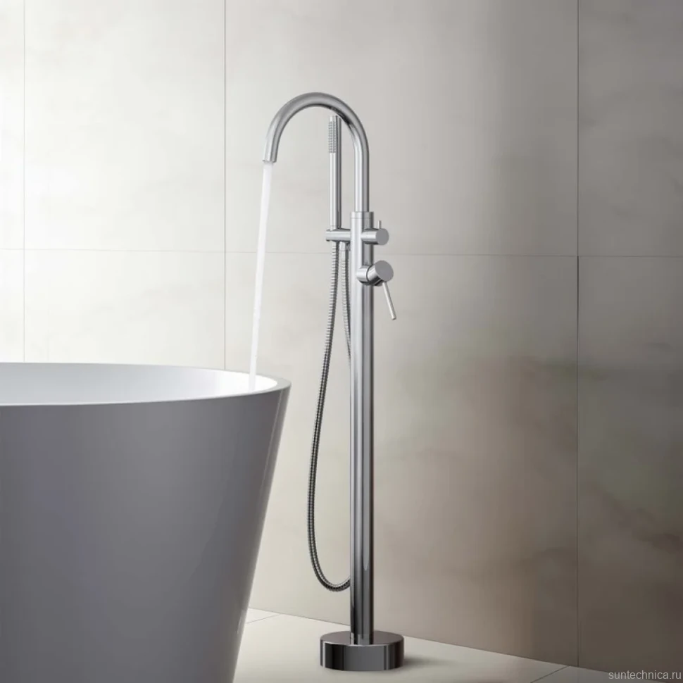 Напольный смеситель для ванны с душем AQUATEK Европа AQ1345CR хром