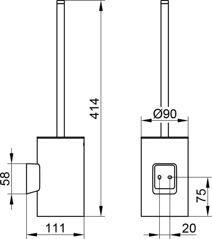 Ершик для унитаза Keuco Aveno 14664 хром