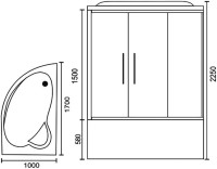 Душевой бокс Royal Bath ALP RB170ALP-T-CH-R