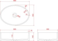 Накладная раковина Armadi Art Canale глянец, золото