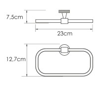 Держатель для полотенец Wasserkraft Mosel 46660 хром, кольцо Держатель для полотенец Wasserkraft Mosel 46660 хром, кольцо