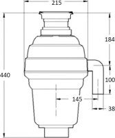 Комплект Мойка Florentina Липси 510 шампань + Измельчитель Bone Crusher BC 1000-AS