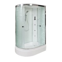 Душевая кабина DTO D EM2712RGM профиль хром, стекло матовое с узором