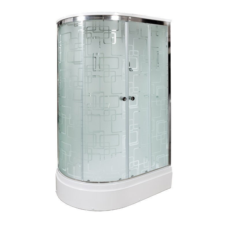 Душевая кабина DTO D EM2712RGM профиль хром, стекло матовое с узором