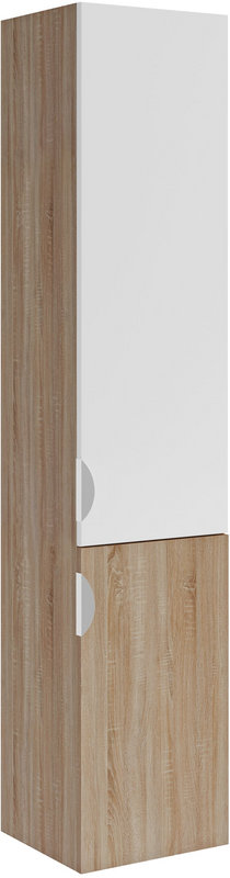 Шкаф-пенал для ванной ASB-Mebel Лавре 35 подвесной, дуб бердолино, белый