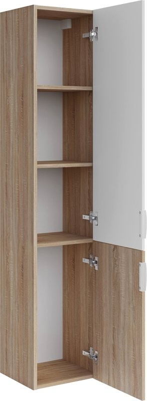 Шкаф-пенал для ванной ASB-Mebel Лавре 35 подвесной, дуб бердолино, белый