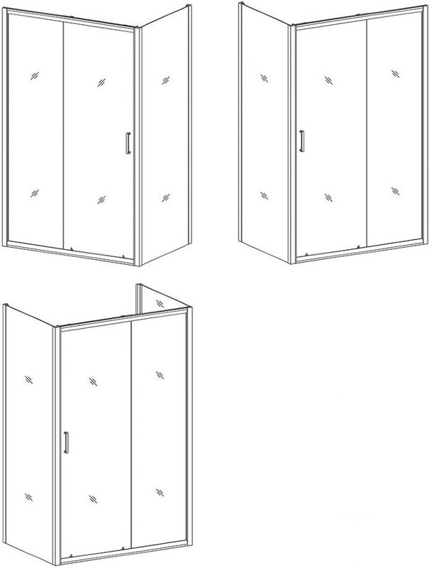 Душевая дверь в нишу Orange E02 160TCR 160