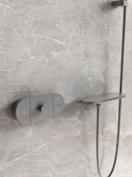 Душевой комплект Vincea Futura VSFW-2F12TGM С ВНУТРЕННЕЙ ЧАСТЬЮ, вороненая сталь