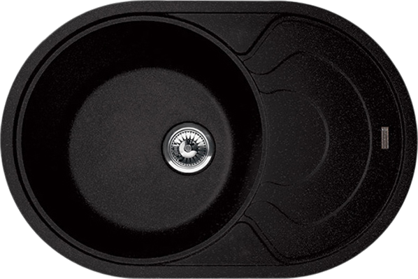 Комплект Мойка Florentina Родос 760 антрацит + Измельчитель Bone Crusher BC 910-SL-Slim Line