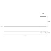 Держатель для полотенец Bemeta Via L 135004044 глянцевый хром
