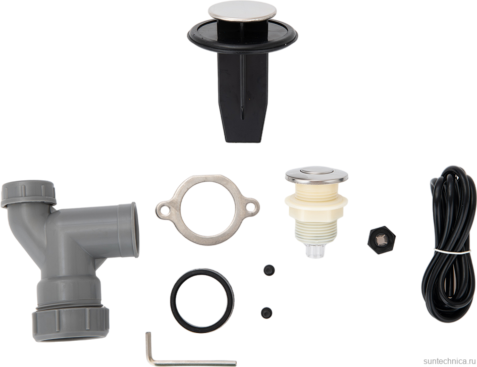 Комплект Мойка D&K DKS415006 графит + Измельчитель Status ECO 75