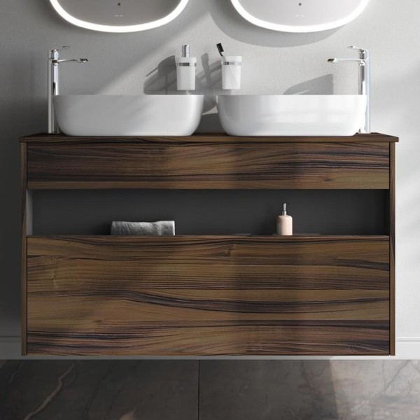 Тумба с раковиной AM.PM Func 120 дуб крафт, со столешницей, раковина M8FWCC10510WG