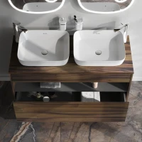 Тумба с раковиной AM.PM Func 120 дуб крафт, со столешницей, раковина M8FWCC10510WG
