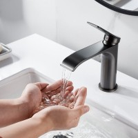 Смеситель для раковины Shevanik S4101T оружейная сталь