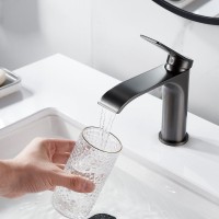 Смеситель для раковины Shevanik S4101T оружейная сталь