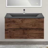 Тумба с раковиной Vincea Mia 90 темный дуб