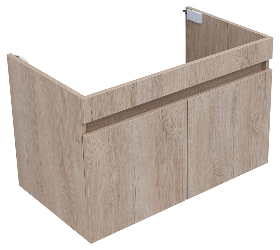 Тумба под раковину без столешницы Aquanet Оптима 80 подвесная, дуб светлый
