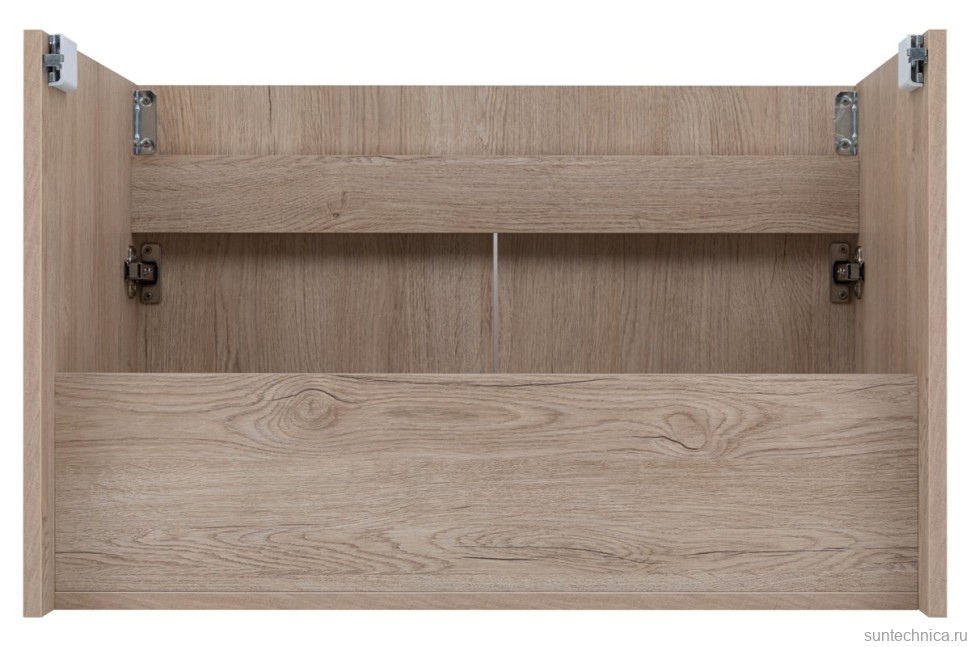 Тумба под раковину без столешницы Aquanet Оптима 80 подвесная, дуб светлый