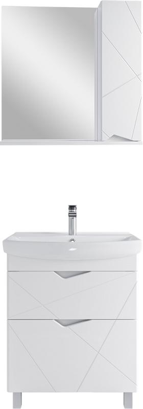 Тумба с раковиной SanStar Линни 70 напольная, белая