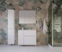 Тумба с раковиной Style Line Барселона 90 Люкс Plus R, с бельевой корзиной