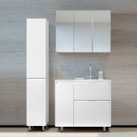 Тумба с раковиной Style Line Барселона 90 Люкс Plus R, с бельевой корзиной