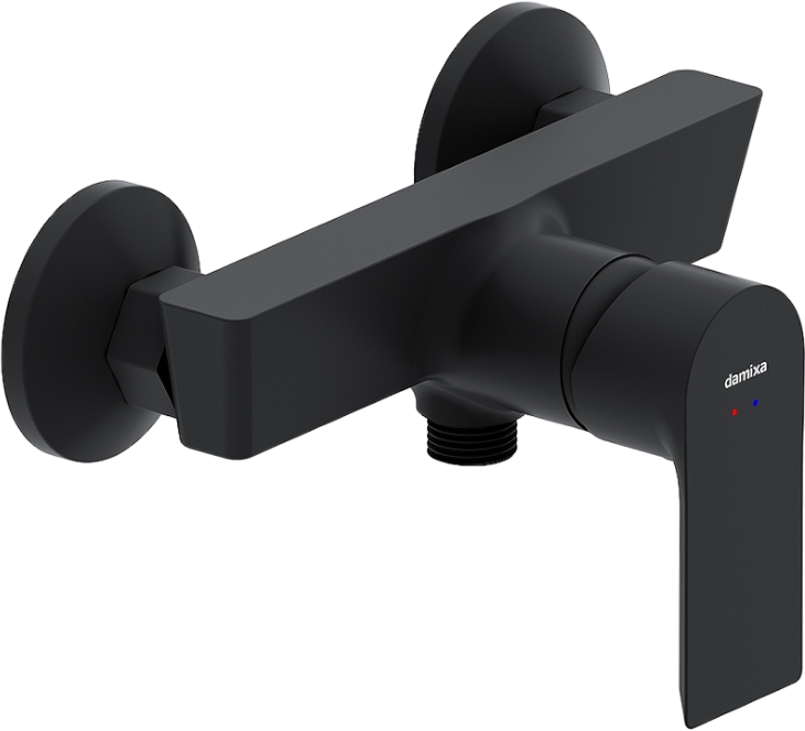 Душевой комплект Смеситель для душа Damixa Apollo 472000300 матовый черный + Гарнитур Galaxy DX75150300