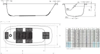Стальная ванна BLB Universal B70H 170x70 см, пристенная, на ножках APMSTDBL1, с шумоизоляцией