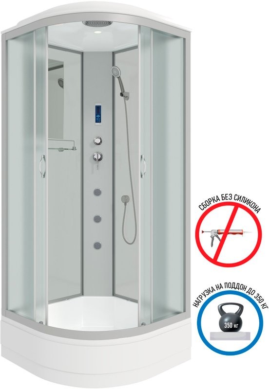 Душевая кабина Niagara Classic NG-3302-14F 100х100 см, с гидромассажем и пультом управления