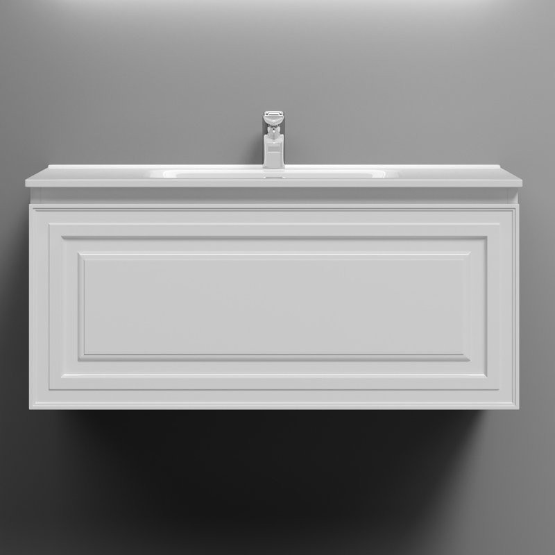 Тумба с раковиной Sancos Very 90 bianco, раковина CN7002