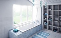 Стальная ванна BLB Universal B50H 150x70 см, пристенная, на ножках APMSTDBL1, с шумоизоляцией