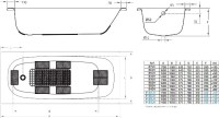 Стальная ванна BLB Universal B50H 150x70 см, пристенная, на ножках APMSTDBL1, с шумоизоляцией