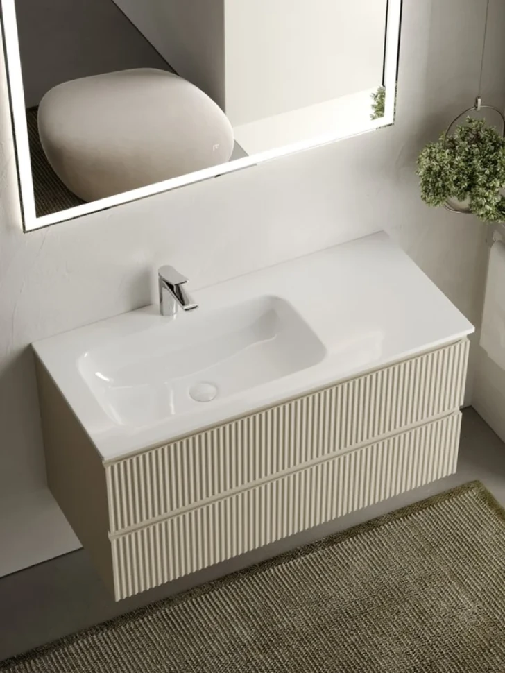 Тумба под раковину Sancos Snob R 100, L, beige soft