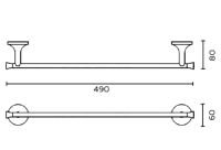 Держатель для полотенец AltroBagno Corposso 081313 Gl золото Держатель для полотенец AltroBagno Corposso 081313 Gl золото