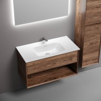 Мебель для ванной комнаты Sancos Marmi 1.0 90 дуб чарльстон, раковина CN7002