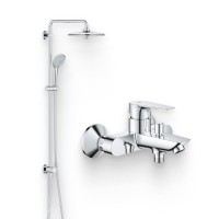 Душевой комплект Смеситель Grohe BauEdge 23604001 + Стойка Euphoria 27421002