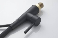 Смеситель для кухни Shevanik S743H-3 с гибким изливом, черный