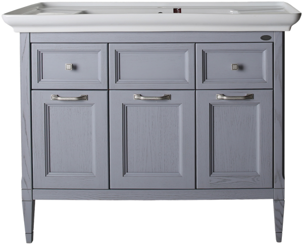 Тумба с раковиной ASB-Woodline Гранда 105 серая