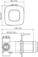Встраиваемый смеситель для душа и ванны Wasserkraft Naab A8651.312.314.326.087.103 С ВНУТРЕННЕЙ ЧАСТЬЮ, хром