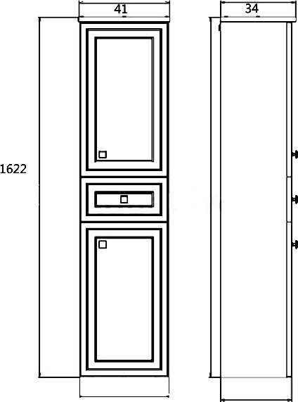 Шкаф пенал для ванной Comforty Феррара 40
