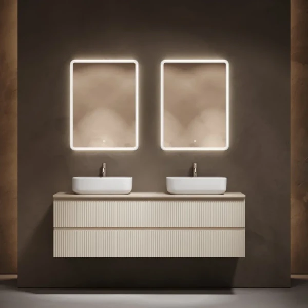 Мебель для ванной комнаты Sancos Snob R 160 beige soft, столешница бежевая TT160A2X, раковина CN5043