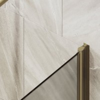 Шторка на ванну Maybahglass MGV-778-2 60x140, профиль бронза, стекло матовая бронза