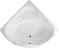 Акриловая ванна Aquanet Vitoria 00205371 135x135 см, угловая, пристенная, белая, четверть круга, с каркасом, с сиденьем
